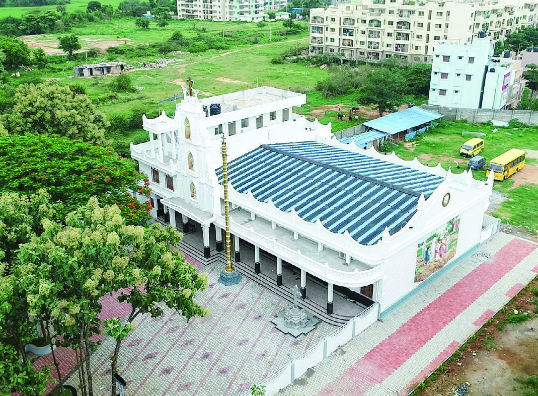 Aerial view of St. Mary's Church