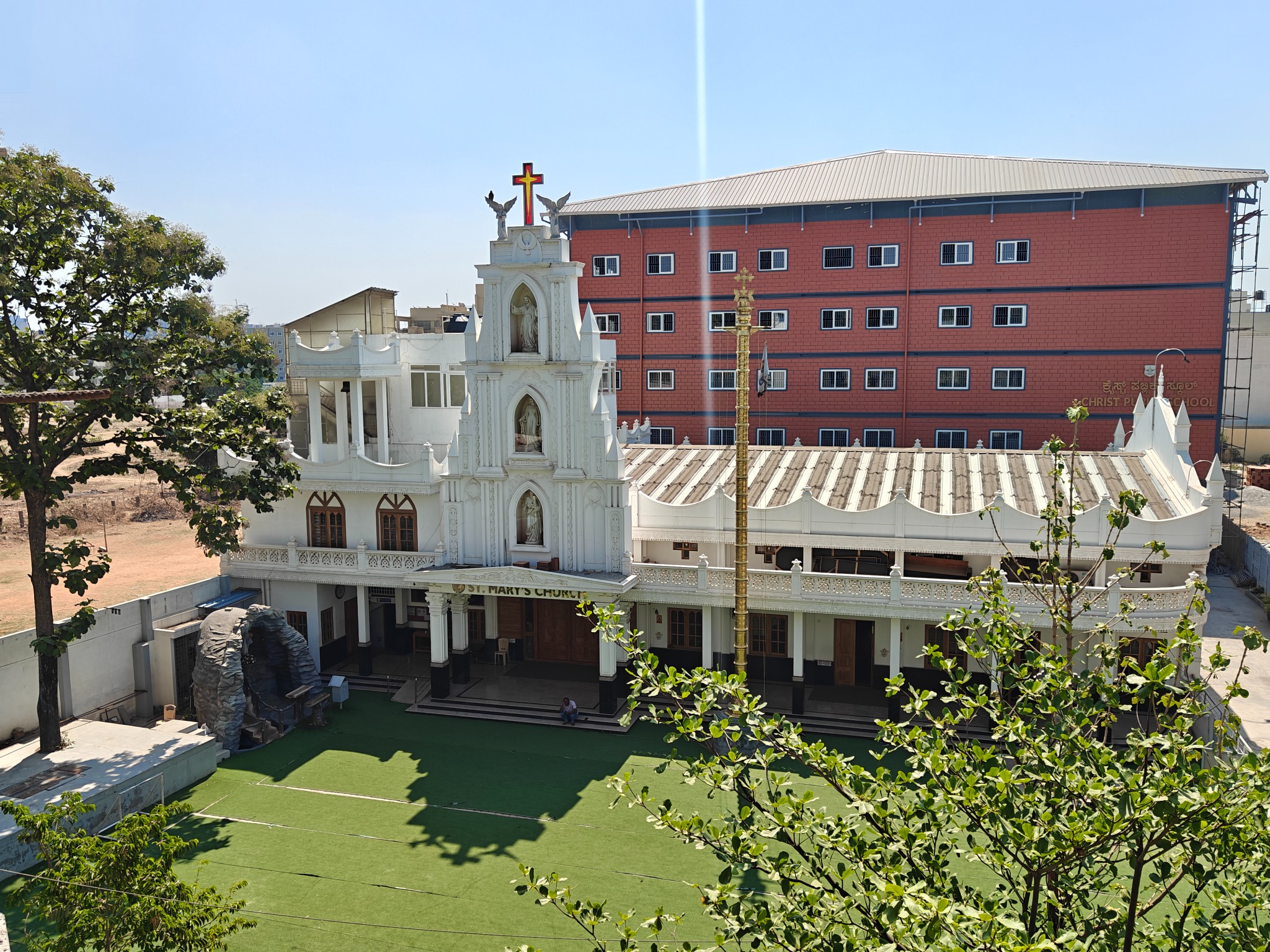 Latest view of St. Mary's Church and campus