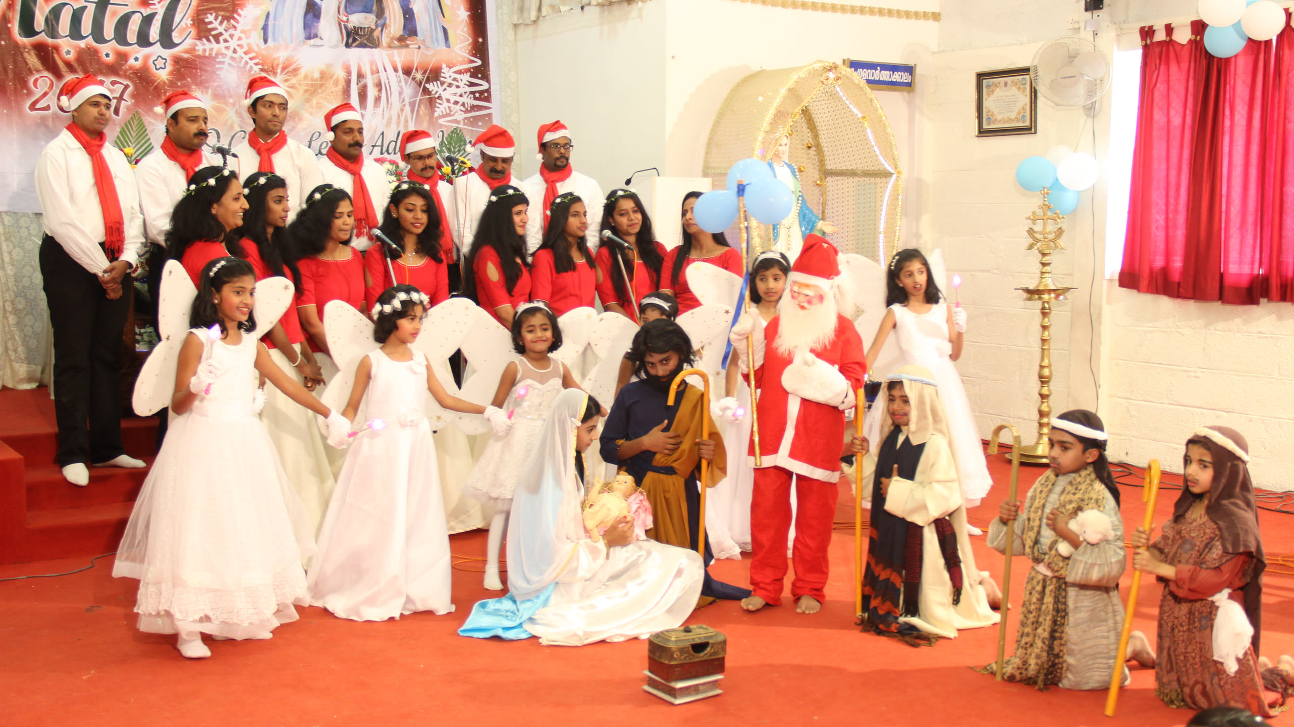 Children presenting the Nativity during Christmas celebrations