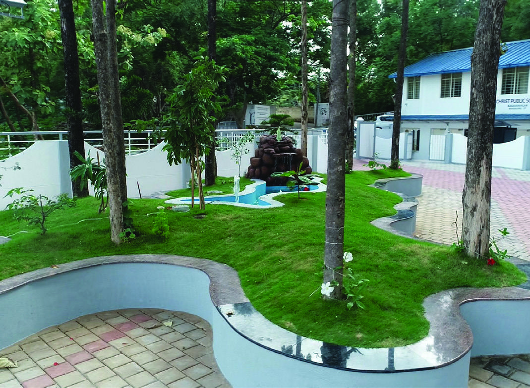Garden within the church campus