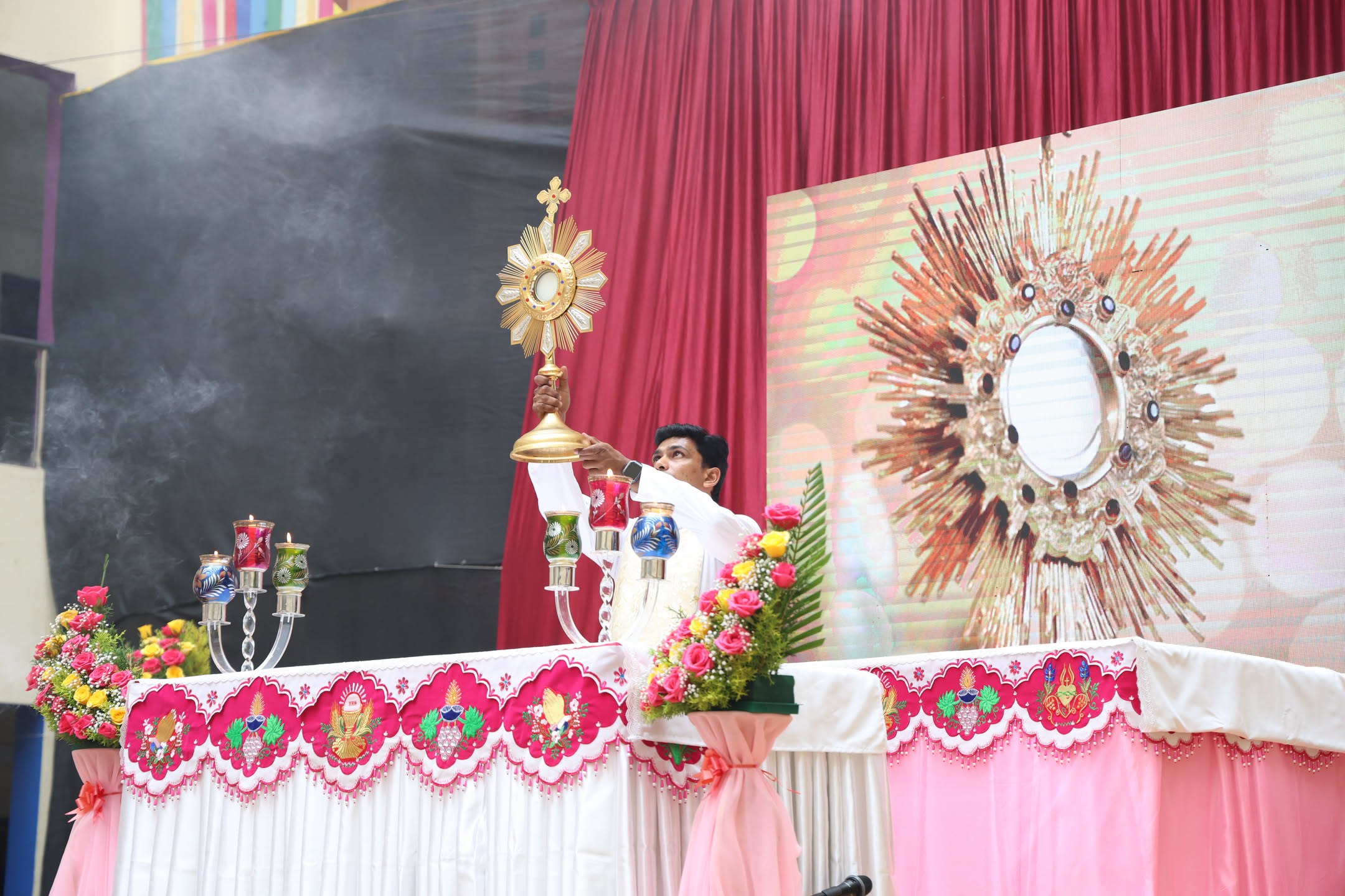 Eucharistic Adoration during a parish celebration